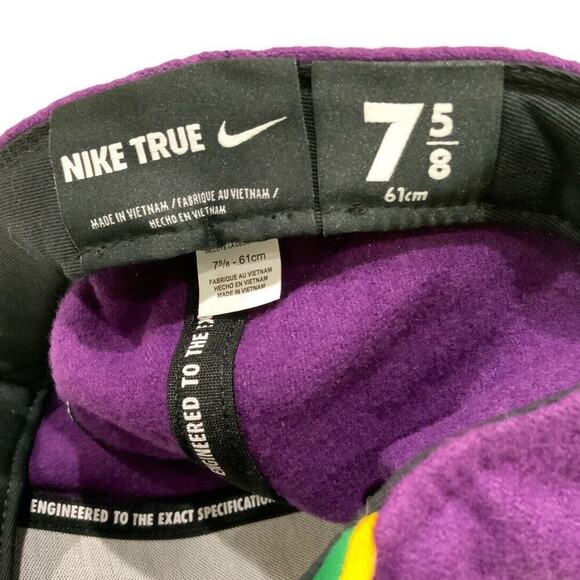 LSU Nike True Louisiana State University Hat Embroidered Purple Yellow Cap - Picture 8 of 9